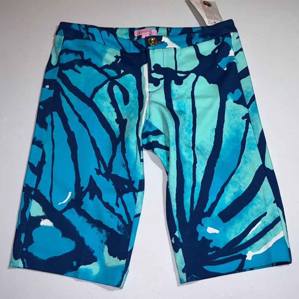 Lilly Pulitzer NWT 12"  McGill Shorts Sparkling Blue Get Inky Size 0 - Picture 11 of 15